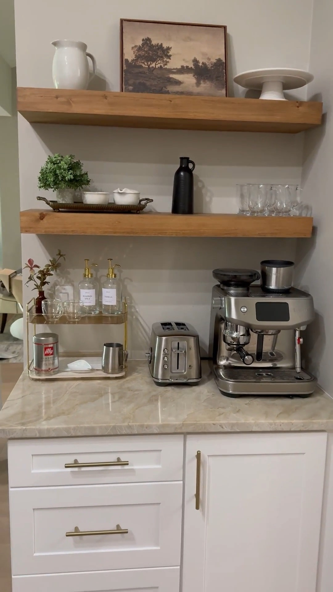 Coffee station, kitchen decor, espresso machine, coffee decor, home

#LTKHome #LTKdayinmylife #LTKmorningroutine