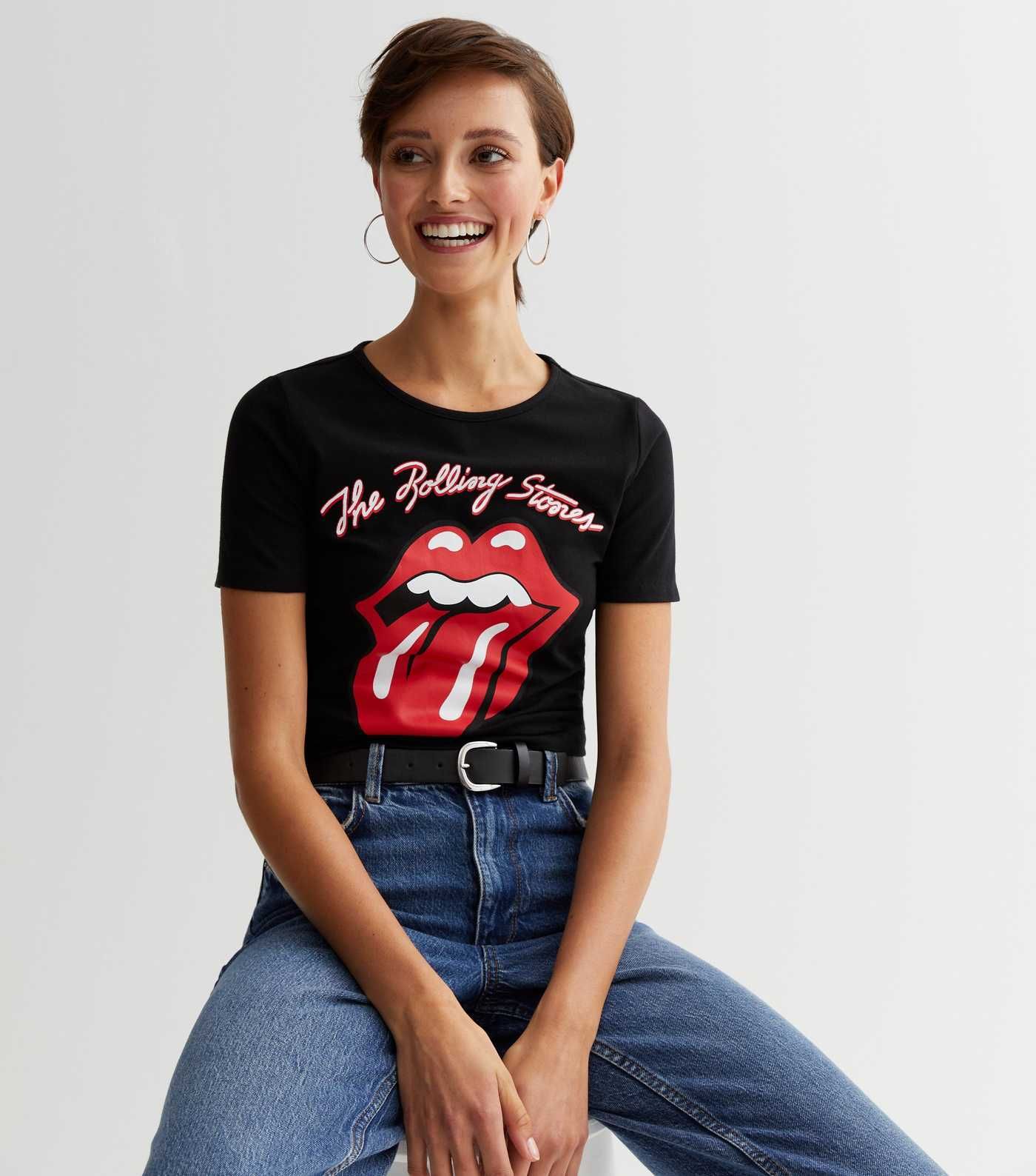 Black Rolling Stones Logo T-Shirt
						
						Add to Saved Items
						Remove from Saved Items | New Look (UK)