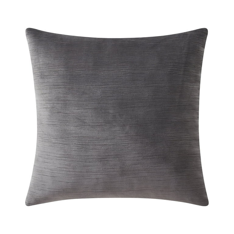 Mainstays 18" x 18" Grey Textured Velvet Polyester Decorative Pillow | Walmart (US)