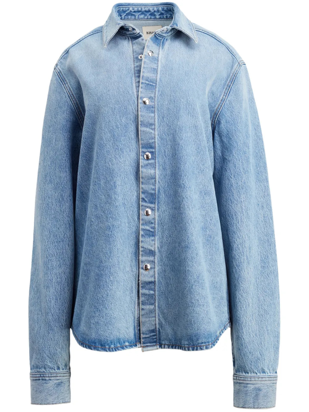 KHAITE The Argo Denim Shirt - Farfetch | Farfetch Global