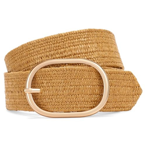 XZQTIVE Straw Woven Belt for Women Stretch Elastic Braided Waist Belt Fashion Boho Dress Belt Raf... | Amazon (US)