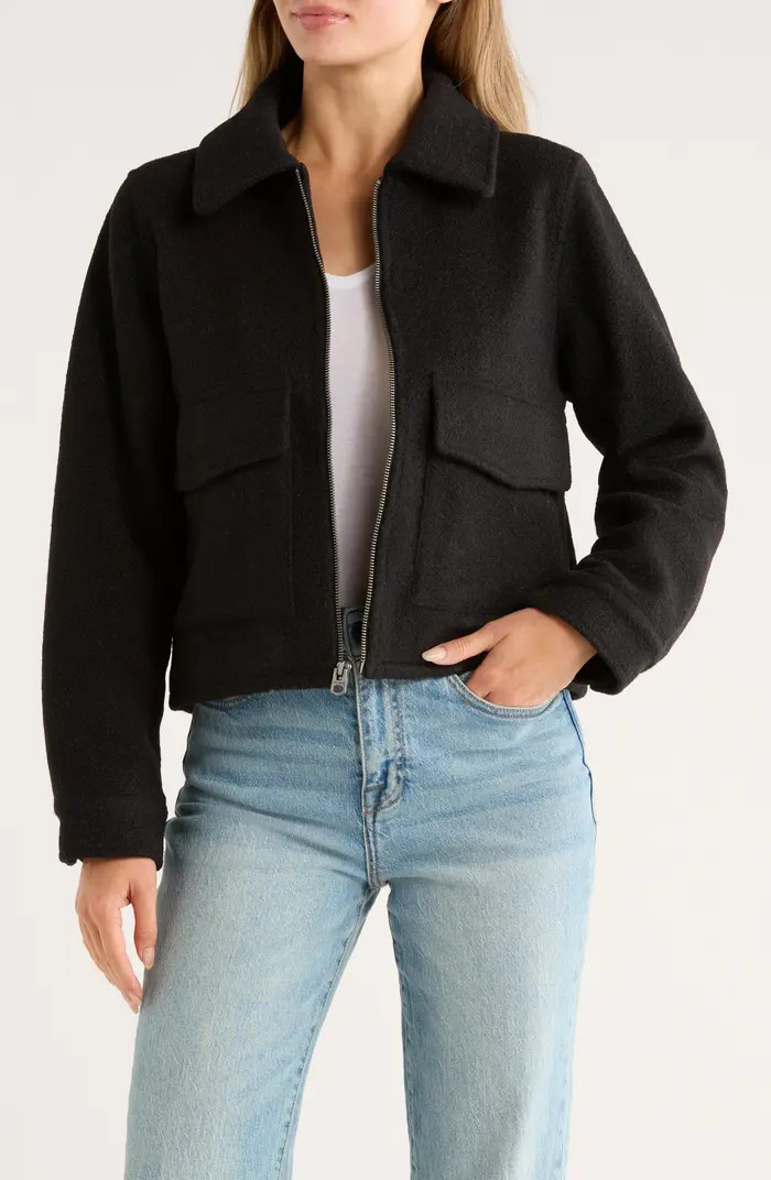 Lucky Brand Missy Zip Up Crop Jacket | Nordstromrack | Nordstrom Rack