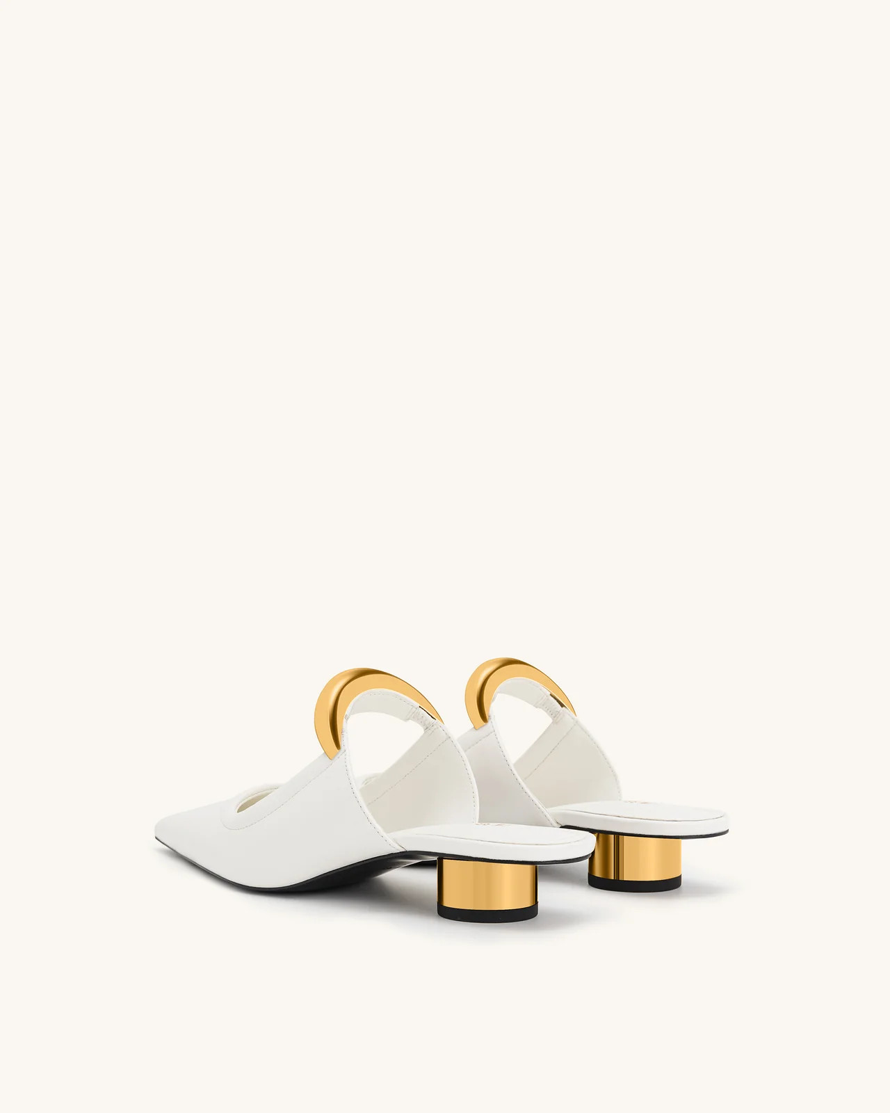 Helena  Pierced Mules - White | JW PEI US