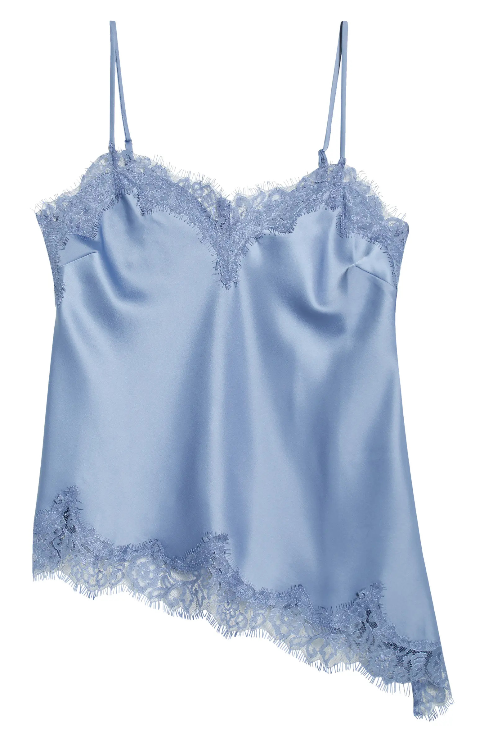 Open Edit Lace Trim Satin Camisole | Nordstrom | Nordstrom