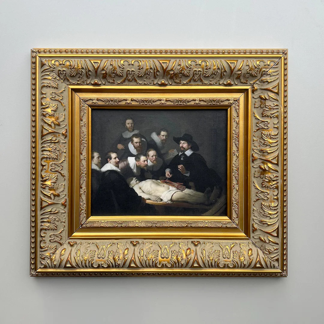 SALE SECONDS -very Heavy Frame, Autopsy, Baroque Wood Frame and Oil Print on Canvas -RRP 149.00 N... | Etsy (US)