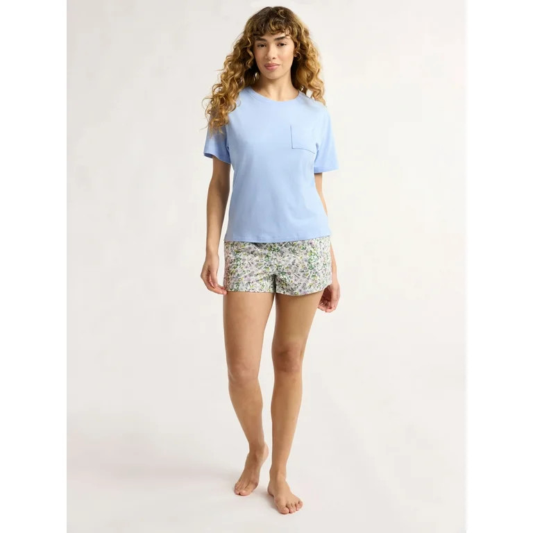 Joyspun Women's and Women’s Plus Woven Pajama Boxer Shorts, Sizes XS to 3X | Walmart (US)