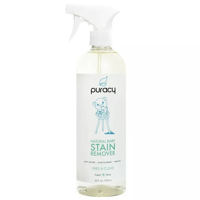 Puracy Natural Baby Laundry Stain Remover, Enzyme Odor Eliminator, Free & Clear - 25oz | Target