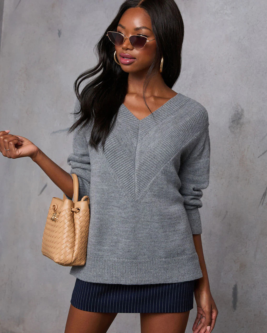Crisp Morning V Neck Sweater | VICI