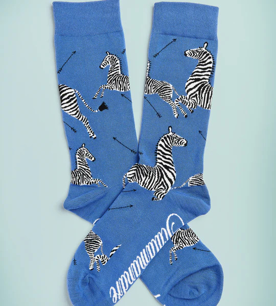 Men’s Zebras Socks | Over The Moon