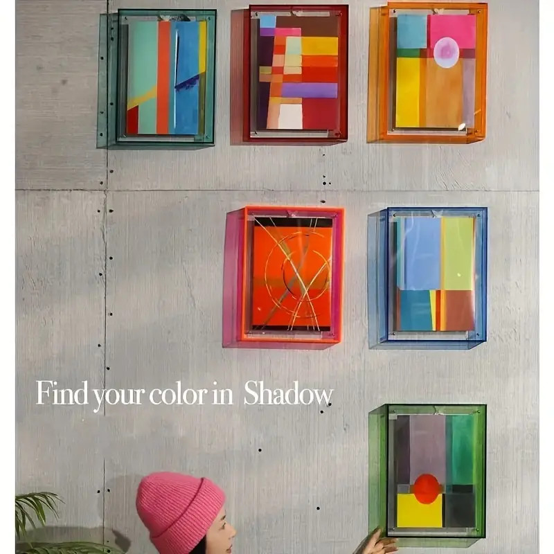 1pc Transparent Picture Frame, Multicolor-edge Photo Frame For Wall And Tabletop Display, Poster ... | Temu Affiliate Program