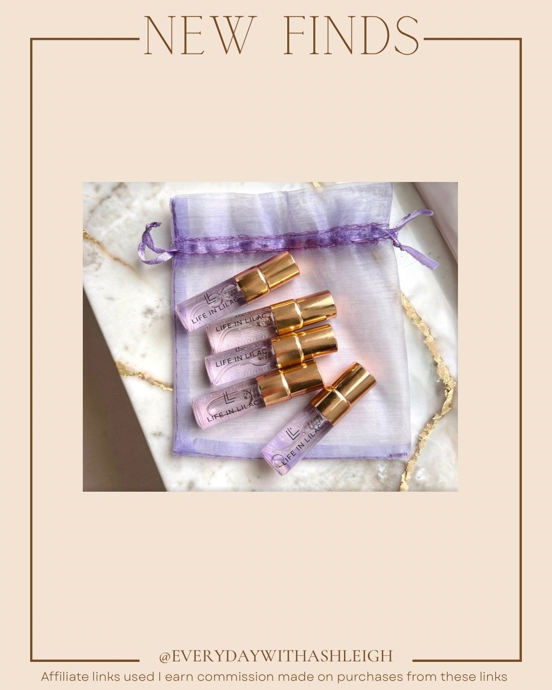 New from Life In Lilac! There are 5 mini fragrance sprays in this set for $36.95! I can't wait to try them! 
Here are the scents :

Volume III – Opulent and unforgettable, Volume III is a radiant take on a modern icon.
Notes: Ambergris, Saffron, Jasmine
 
Heart Throb – A warm and magnetic mix of Amber and Oud, sensual and unforgettable
Notes: Amber and Oud
 
Sunday Skies – Like sunshine pouring through the windows on a slow spring Sunday.
Notes: Vanilla Orchid, Mineral Salt & Whipped Cream
 
Ever After – A soft, romantic dream that lingers like a beautiful memory. Inspired by YSL
Notes: Lush Berries & Lavander
 
Secret Escape – A serene and sophisticated retreat from the everyday. Inspired by Tom Ford
Notes: Bergamot & Cashmere Musk

#LTKootd #LTKgrwm #LTKdayinmylife