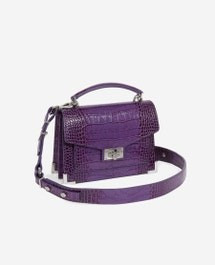 Small Emily bag in textured purple leather | The Kooples (US)