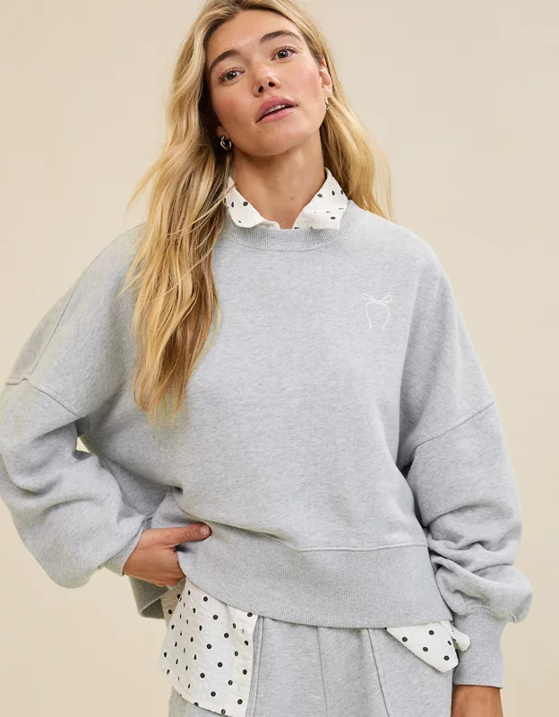 Aerie Classic Crew Sweatshirt | American Eagle Outfitters (US & CA)