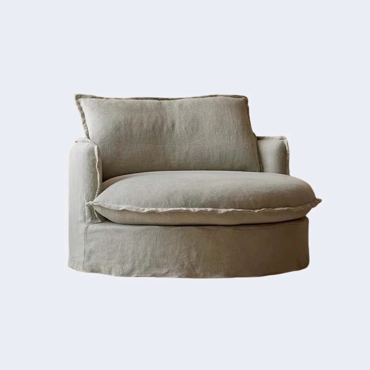 Linen casual round single sofa | Wayfair North America