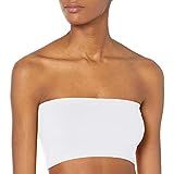 skinnytees - Women's Solid Bandeau, White, One Size | Amazon (US)
