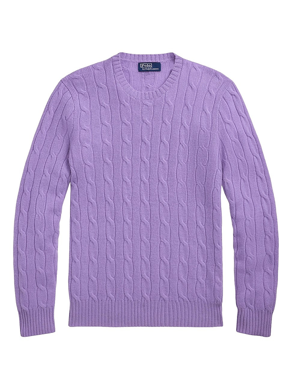 Men's The Iconic Cable-Knit Cashmere Sweater - Sky Lavender - Size XXL | Saks Fifth Avenue