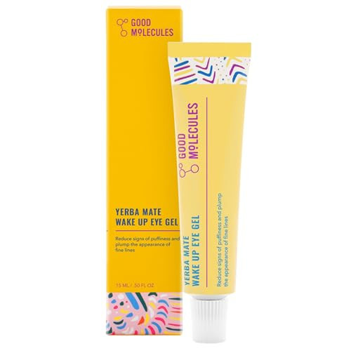 Good Molecules Yerba Mate Wake Up Eye Gel - Hydrating Under Eye Gel Cream with Hyaluronic Acid and Caffeine - Target Dark Circles and Puffiness - Skin Care for Face | Amazon (US)