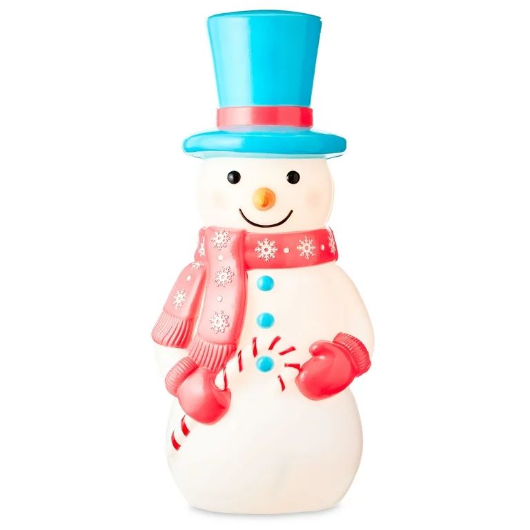 Lighted Blow Mold Snowman Indoor/Outdoor Christmas Decoration, 32 in, Multi-Color, by Holiday Tim... | Walmart (US)