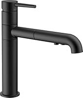 Delta Faucet 4159-BL-DST Signature Single Handle Pull-Out Kitchen Faucet, Matte Black | Amazon (US)