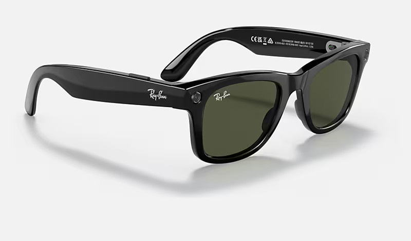 RAY-BAN STORIES | WAYFARER Sunglasses in Shiny Black and Green | Ray-Ban® | Ray-Ban (US)