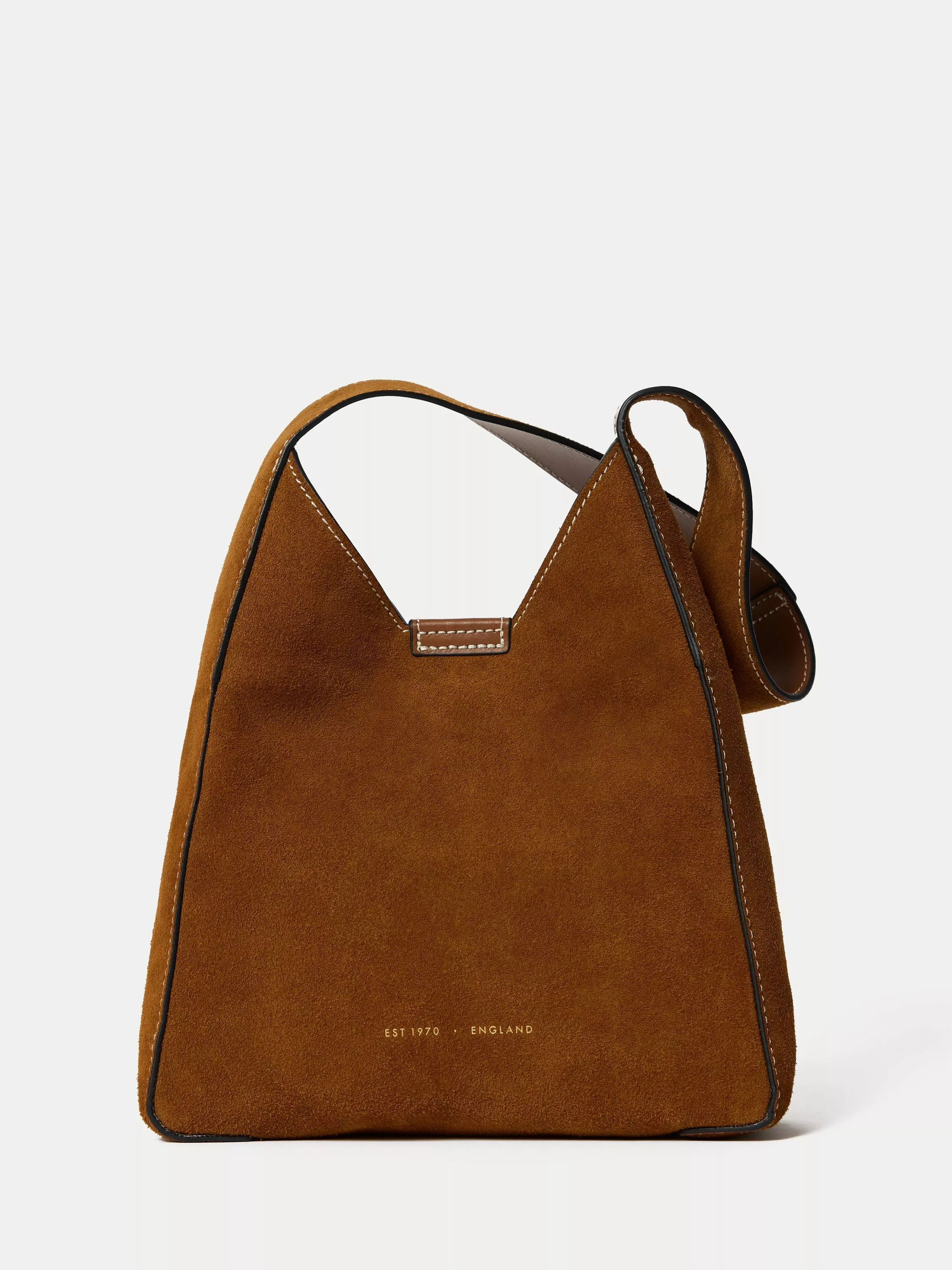 Jigsaw Mini Heckfield Pure Suede Bag, Tan | John Lewis (UK)