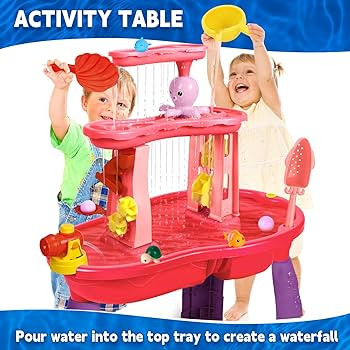 SUPER JOY Water Table for Toddlers 3-5 | 3-Tier Toddler Water Table for Kids Outdoors Play | Kids... | Amazon (US)