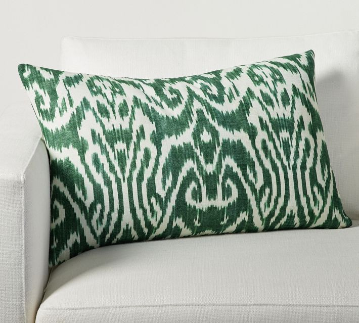 Vega Ikat Printed Lumbar Pillow Covers | Pottery Barn (US)