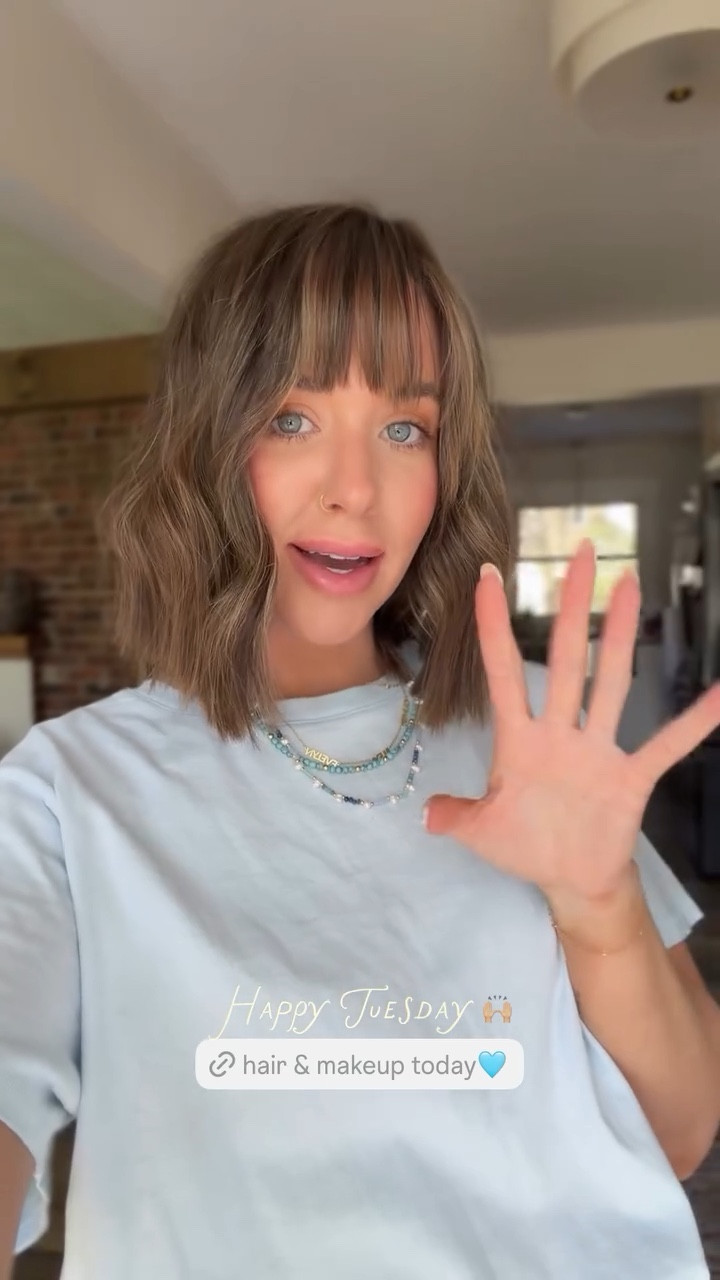 What I used on my hair today for my curls and bangs! & linked my make up 🩵🩵 

#LTKselfcare #LTKgrwm #LTKBeauty