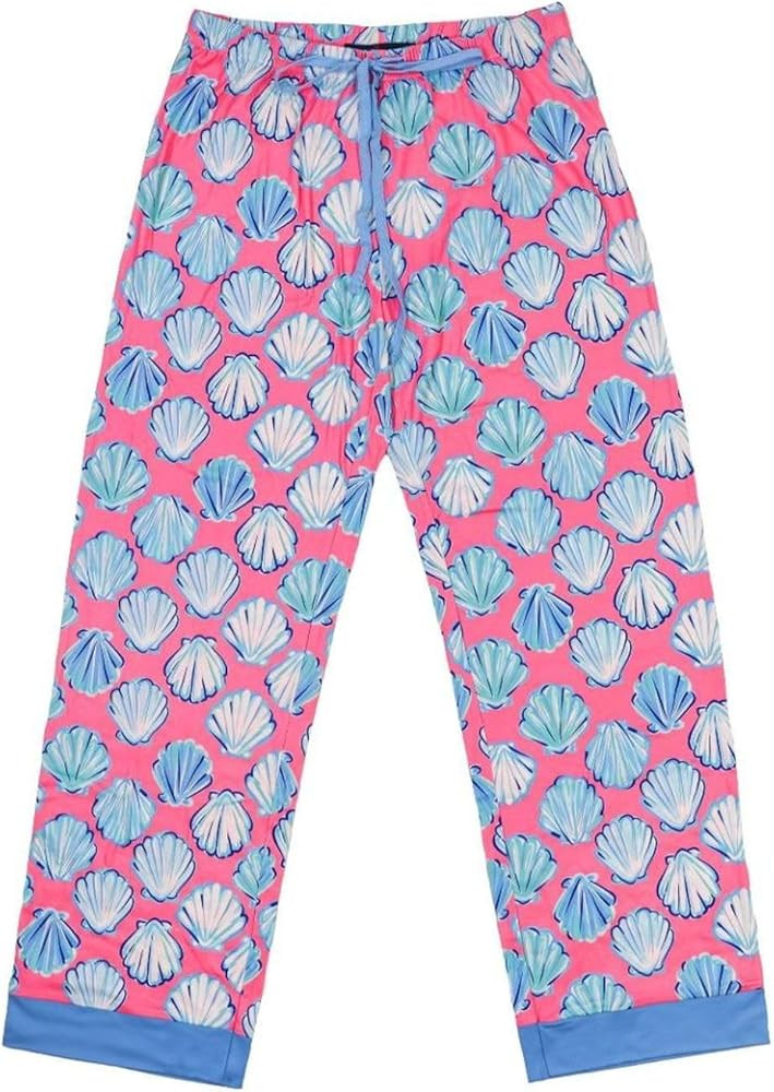 Simply Southern Shell Print With Blue Trim Lounge Pants | Amazon (US)