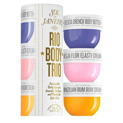 SOL DE JANEIRO Rio Trio Body Cream Discovery Set - Brazilian Bum Bum Cream, Delicia Drench Body Butter, Beija Flor Elasti-Cream 50 ml - Amazon Exclusive ($48 value) | Amazon (US)