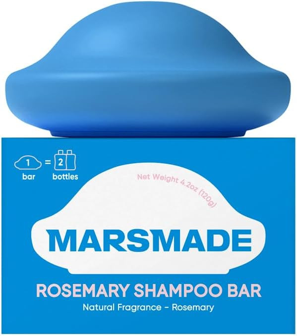 MARS MADE Rosemary Shampoo Bar 2.0 - Hydrating & Moisturizing Natural Hair Soap Bar Shampoo for H... | Amazon (US)