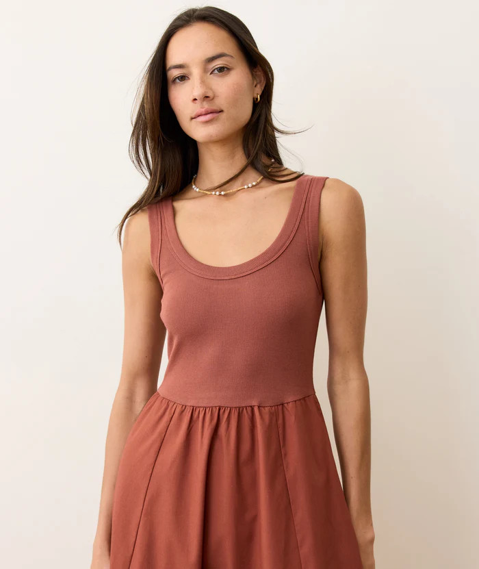 Lexi Rib Poplin Midi Dress | Marine Layer