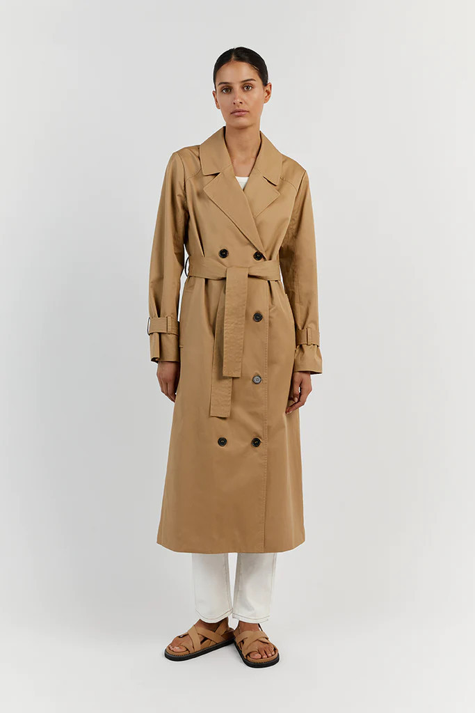 FOSTER TAN COTTON TRENCH COAT | DISSH