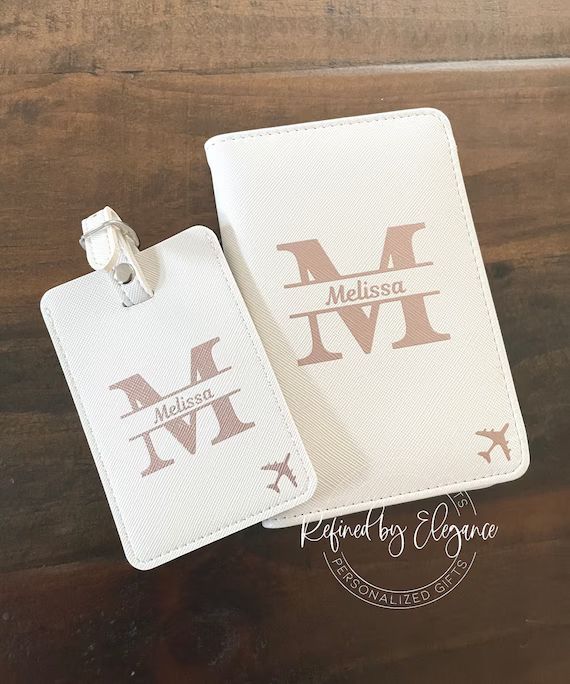 Personalized Luggage Tag and Passport Cover Set - Passport Holder - Bag Tag - Personalized Passpo... | Etsy (US)