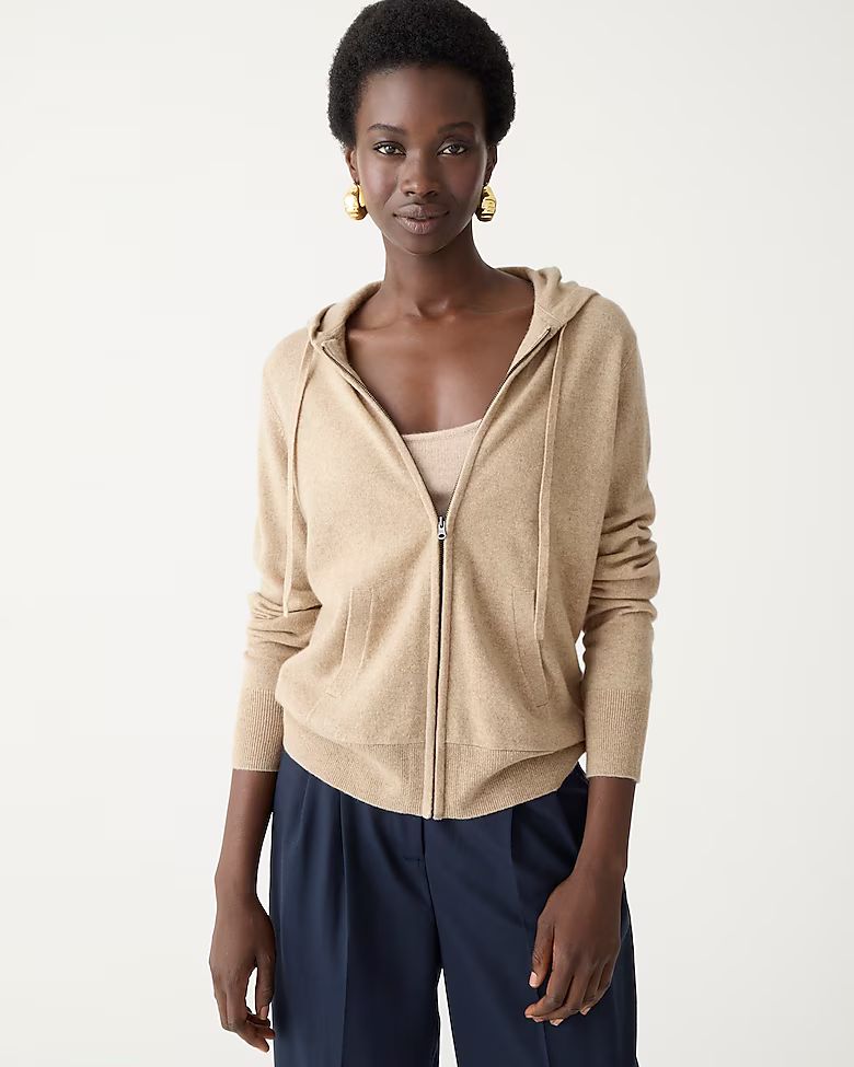 Cashmere full-zip sweater-hoodie | J. Crew US