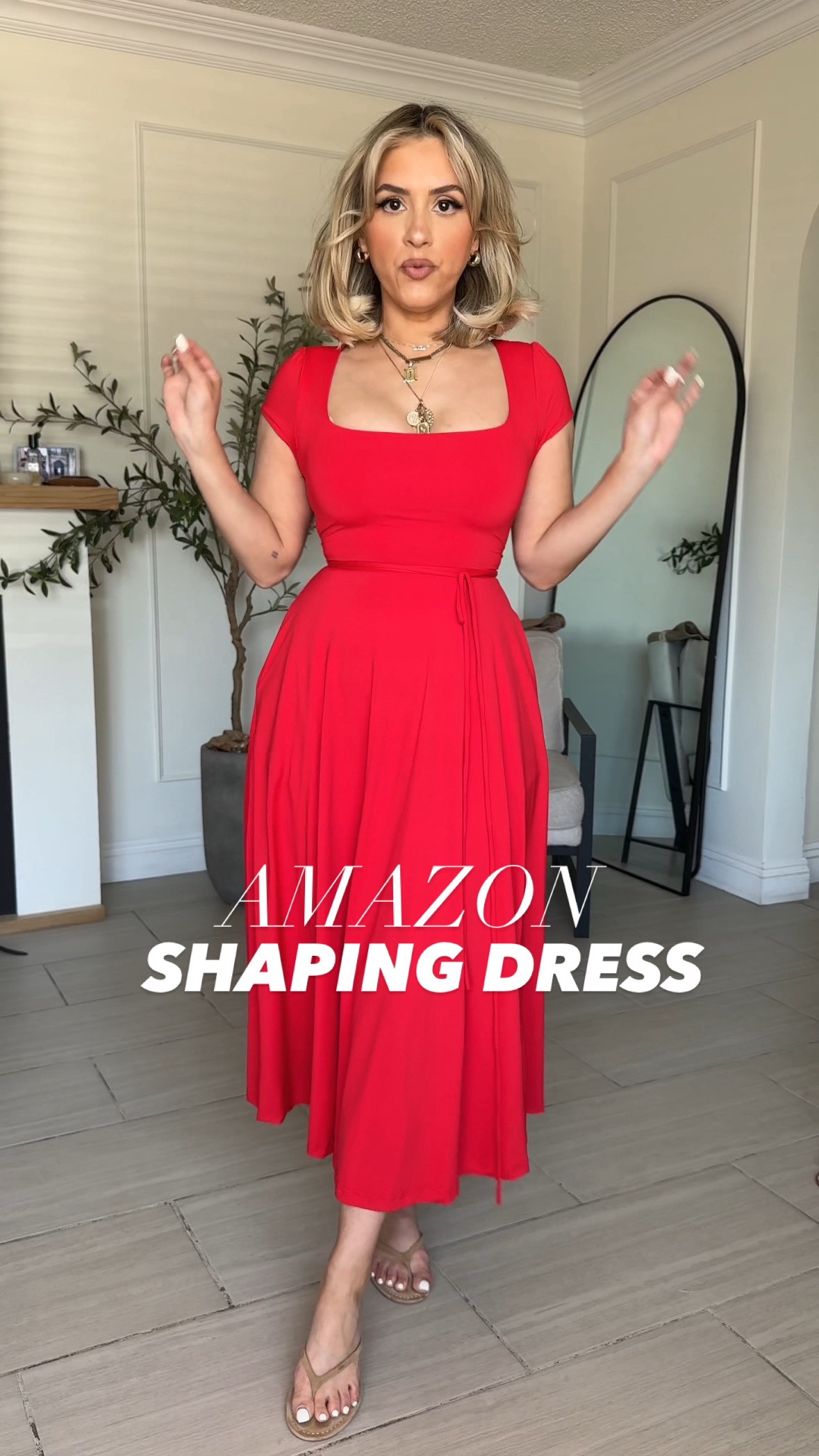 Obsessed is an understatement 🙊🔥🔥🔥 UNDER $50 

✔️I'm wearing small
✔️ great stretch and compression
✔️ waist belt is adjustable
✔️ square neckline so flattering you will not need a bra with this
✔️ the perfect length definitely petite and tall girl friendly because it'll look great at any length! 
✔️ amazing for so many different occasions, baby showers, birthdays, brunch, holiday events, etc. 

#LTKFindsUnder50 #LTKStyleTip #LTKPetite