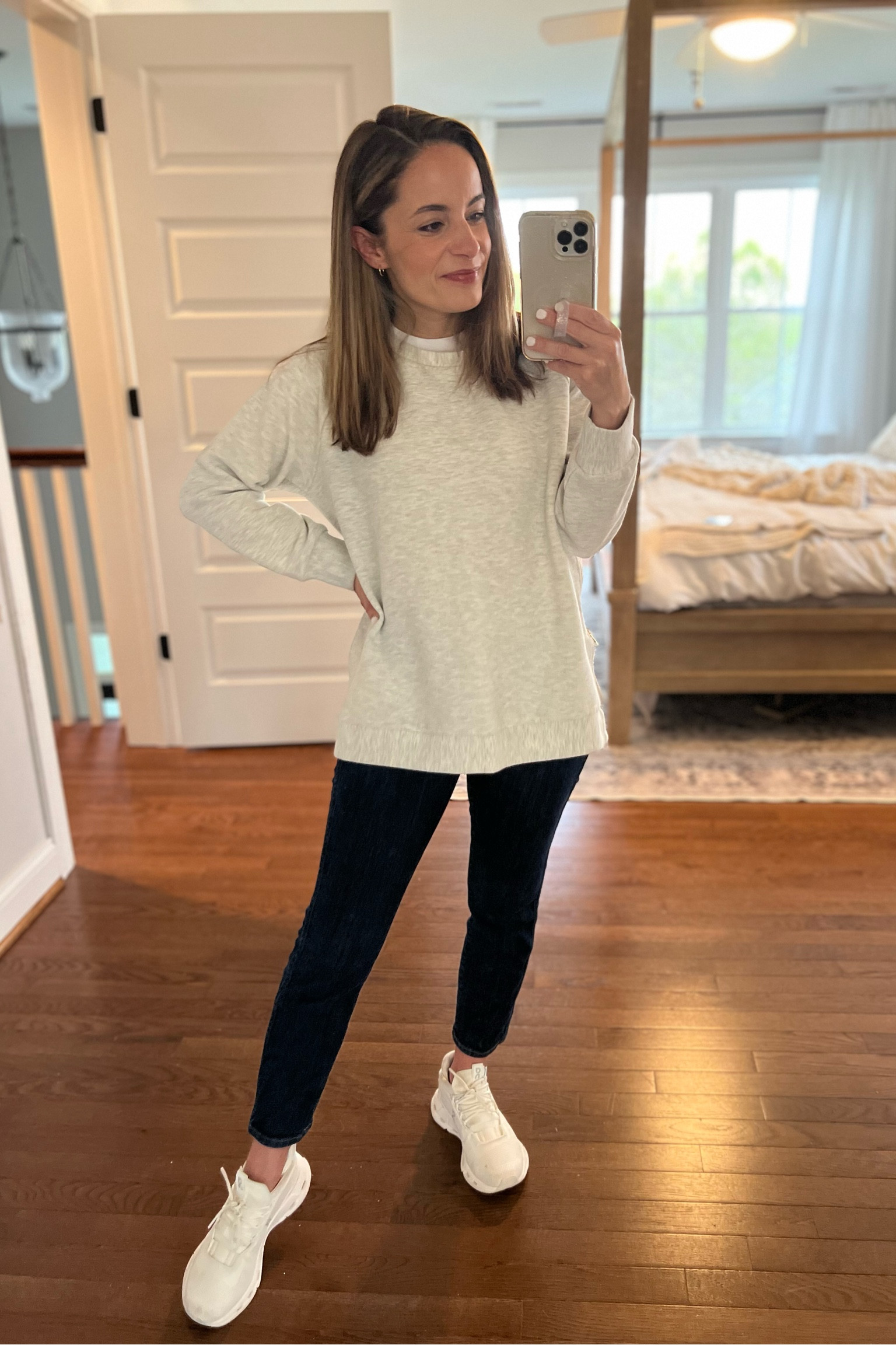 Wearing today for a field trip to the zoo! 

Sweatshirt: small 
T-shirt: xxs 
Jeans: petite 24 
Sneakers: tts 

#LTKstyletip #LTKSeasonal