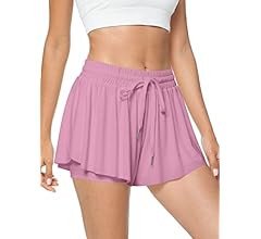 TARSE Flowy Shorts, Butterfly Athletic Shorts Skirt, Flare Wavy Skorts for Running, Sports and Re... | Amazon (US)