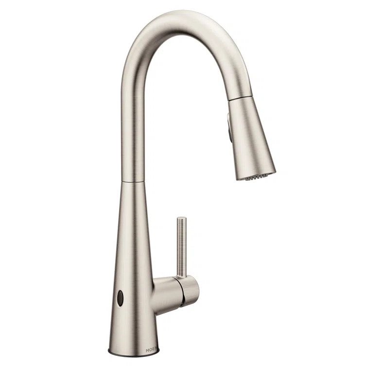 Sleek Pull Down Touchless Single Handle Kitchen Faucet with Power Clean and Reflex | Wayfair North America