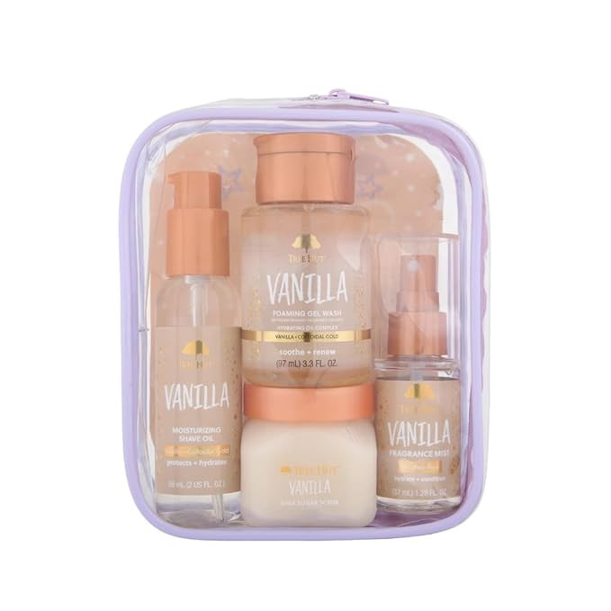 Tree Hut Mini Vanilla Everything Shower Gift Set, Mothers Day Gifts, Exfoliating Sugar Scrub, Foa... | Amazon (US)