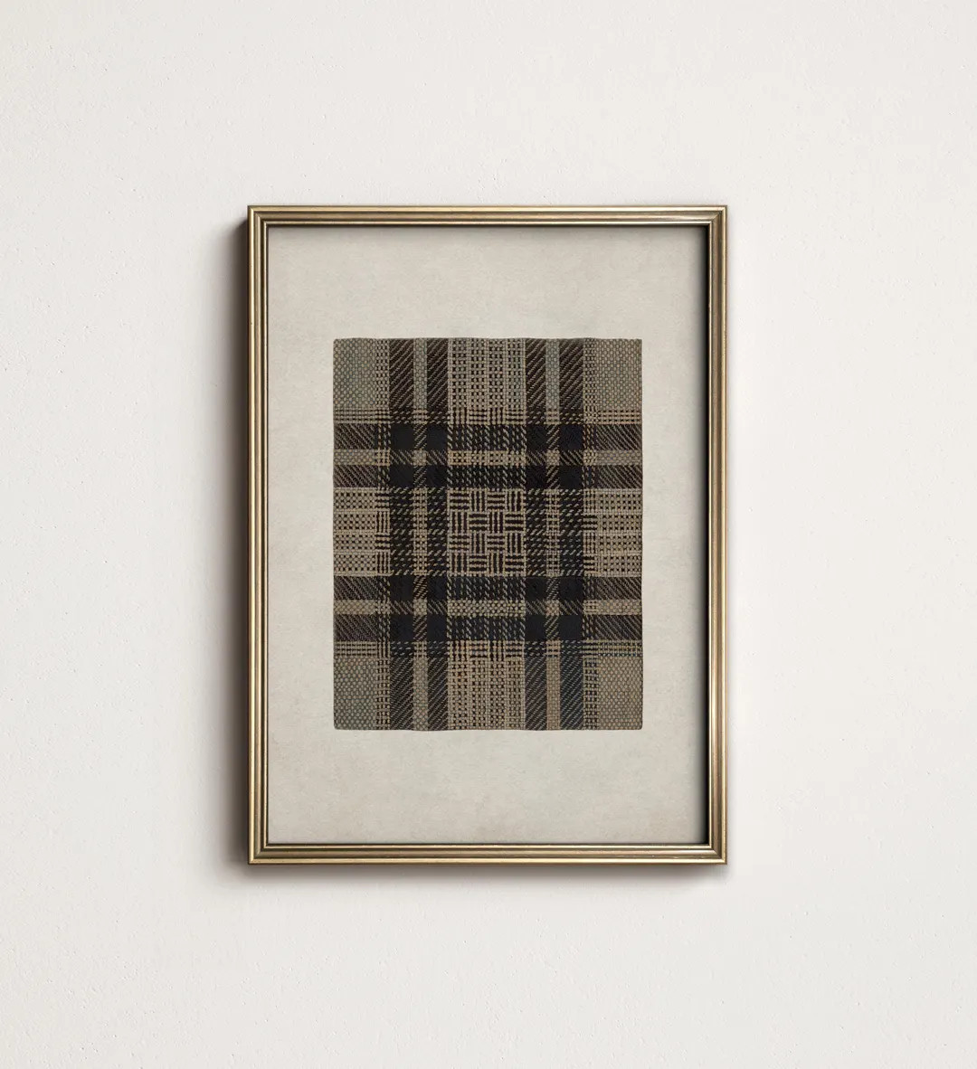 Plaid Art PRINTABLE Neutral Brown Tapestry Wall Decor, Digital Downloadable, Vintage Tartan Farmh... | Etsy (US)