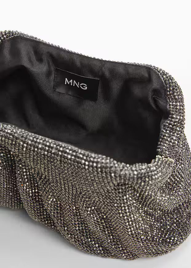 Crystal clutch bag -  Women | Mango USA | MANGO (US)