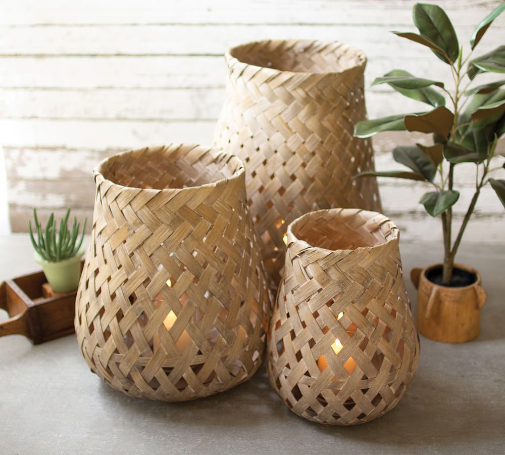 Bamboo Lanterns, Set of 3 | Pottery Barn (US)