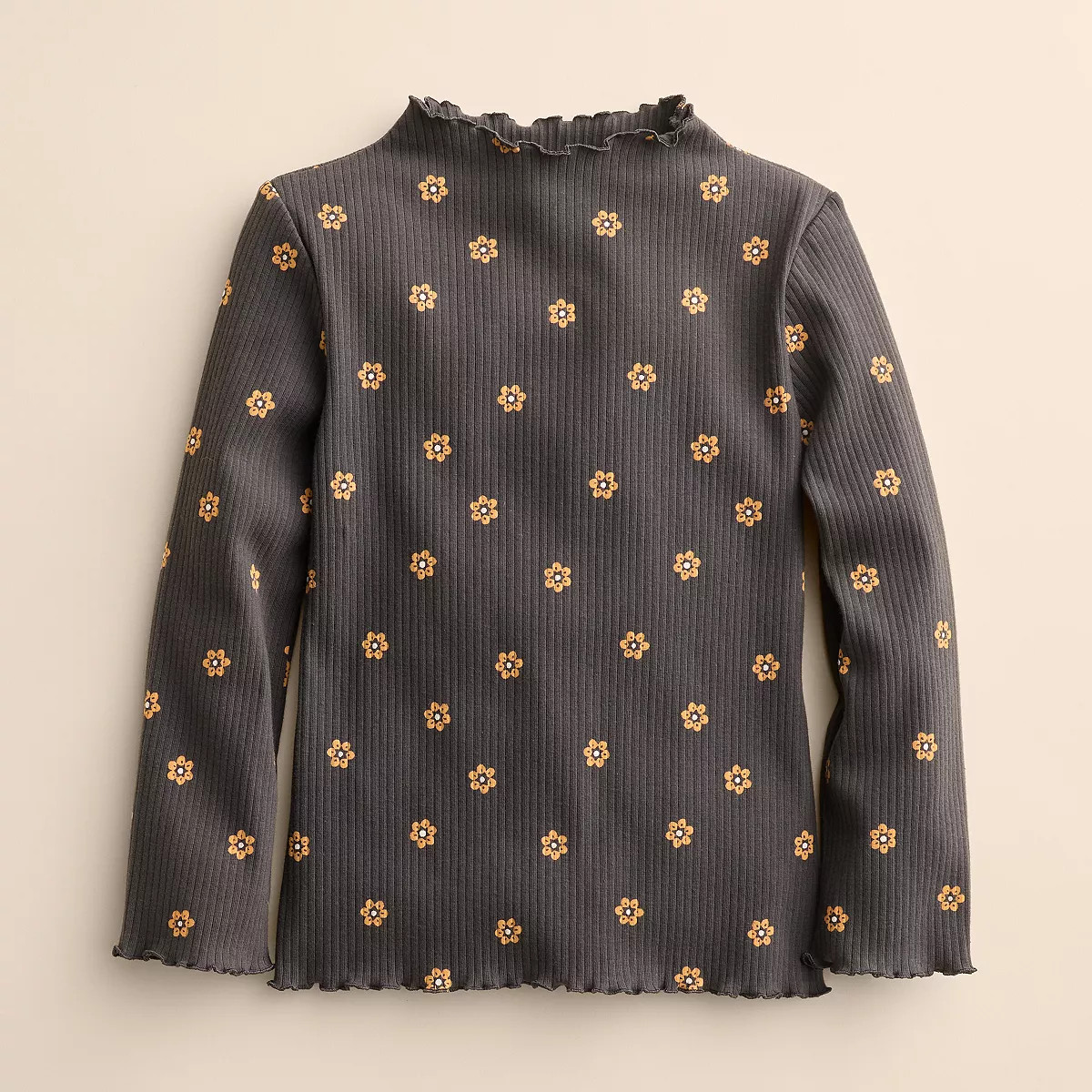 Baby & Toddler Girl Little Co. by Lauren Conrad Lettuce-Edge Mockneck Top | Kohl's