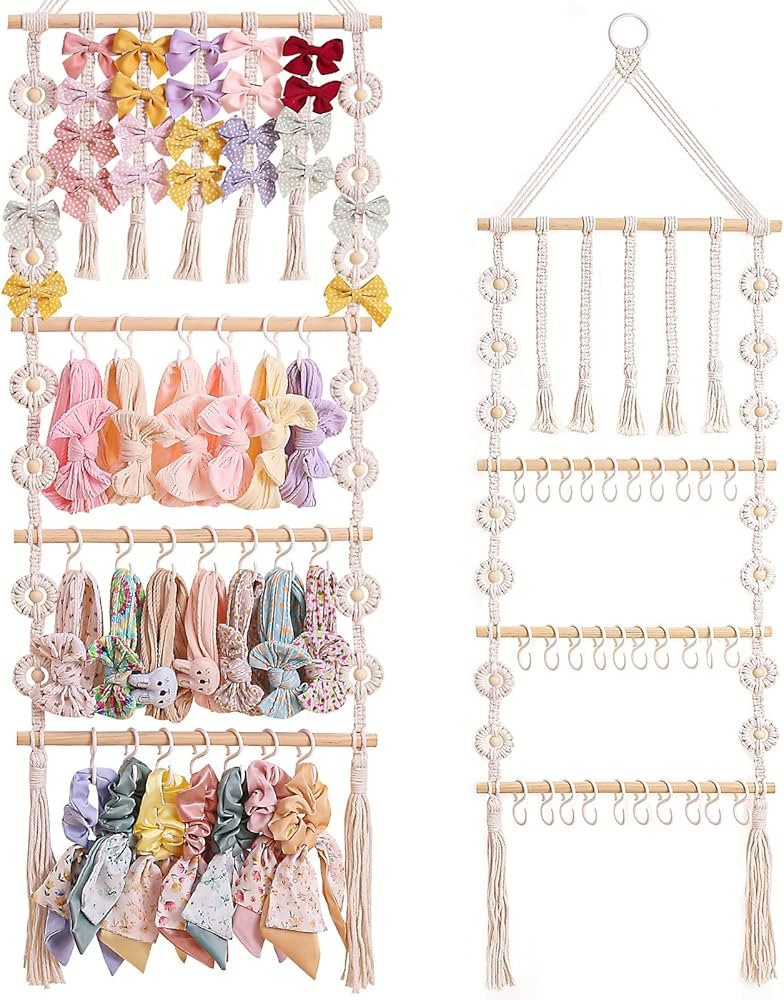 Bow Organizer for Girls, Claw Clip Organizer, Bow Hanger for Girls, Baby Girl Nursery Decor, Todd... | Amazon (US)