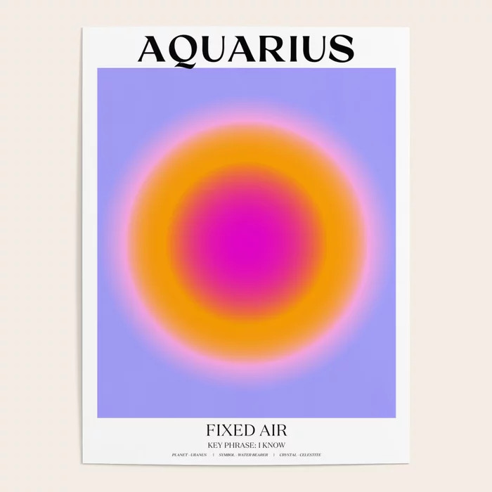 Aquarius Gradient Print Poster | Society6