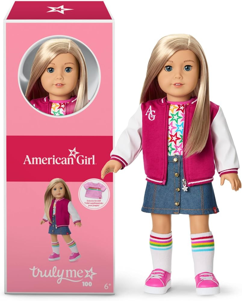 American Girl, Truly Me 18-inch Doll #100 with Dark-Blue Eyes, Straight Blonde Hair, Light-to-Med... | Amazon (US)