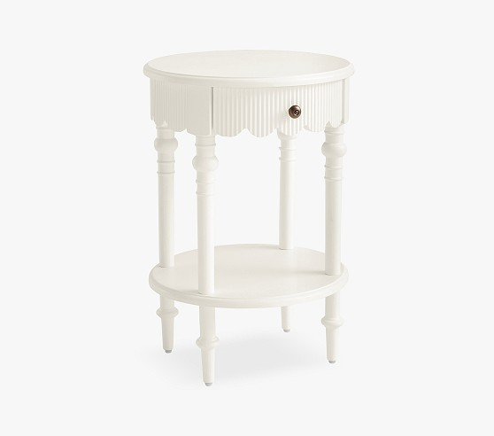 Chris Loves Julia Scallop Side Table (16") | Pottery Barn Kids