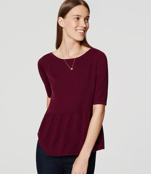 Peplum Sweater | LOFT