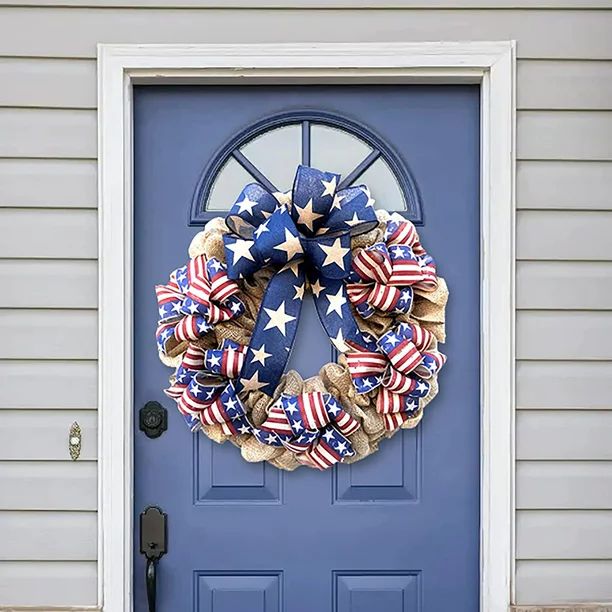 4th of July Wreath Memorial Day Wreath, American Independence Day Wreaths Patriotic Decorations J... | Walmart (US)